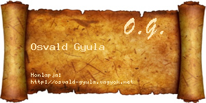 Osvald Gyula névjegykártya