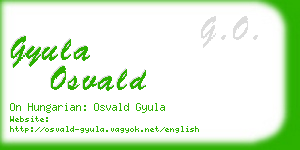 gyula osvald business card